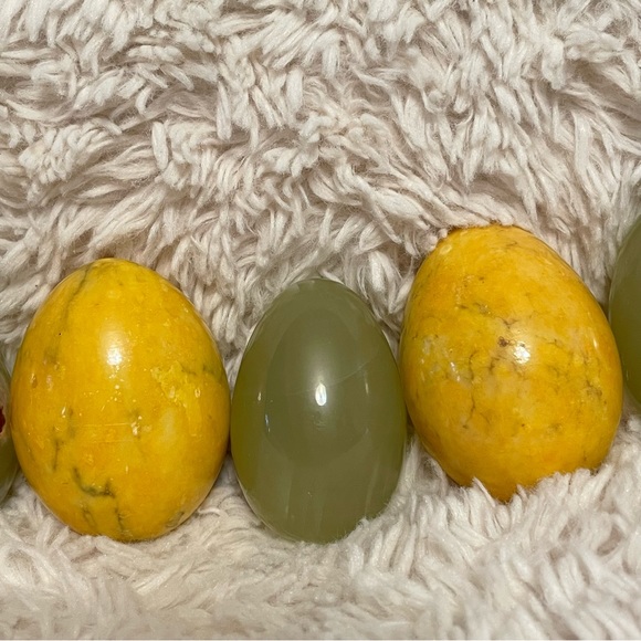 Accents Set Of 12 Different Sizes And Types Alabaster Eggs Poshmark